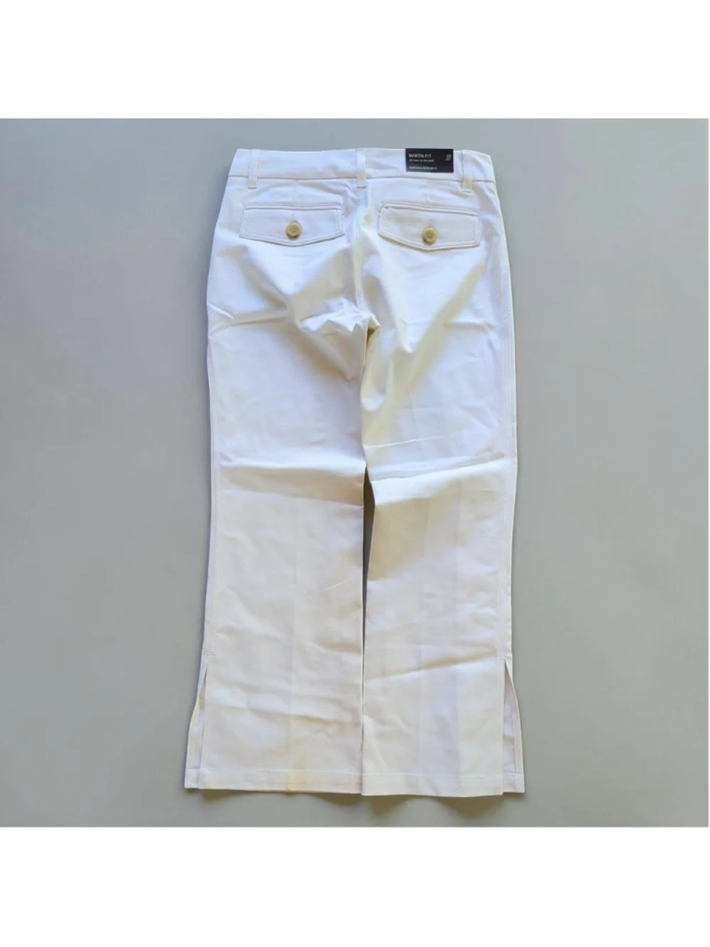 Banana Republic Martin Fit White Side Slit Pants Sz 10 Short NWT